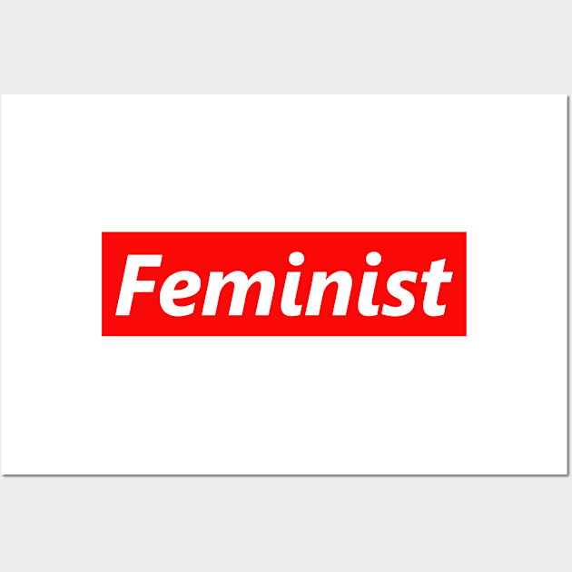 Feminist Design (Red - White) Wall Art by Everyday Inspiration